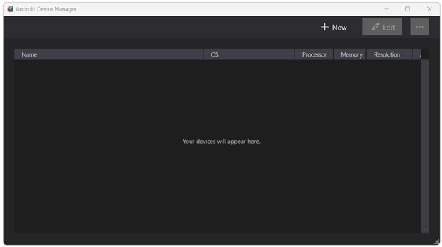 create the emulator